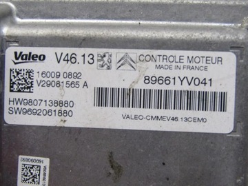 JEDNOTKA ŘÍZENÍ MOTORU 1.2 VTI PEUGEOT 108 C1 II AYGO 89661YV041