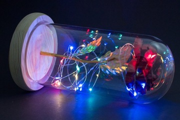 ИСКУССТВЕННАЯ ВЕЧНАЯ РОЗА В СТЕКЛЯННОМ КУПОЛЕ В СТЕКЛЯННОМ ПОДАРКЕ НА ДЕНЬ РОЖДЕНИЯ ДЛЯ НЕЕ