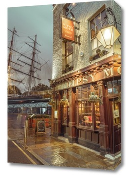 Obraz 40x60cm Cutty Sark i pub Gipsy Moth, Assaf F