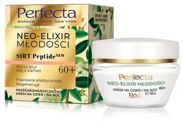 PRZECIWZMARSZCZKOWY KREM ELIKSIR MŁODOŚCI Z PEPTYDAMI PERFECTA 60+
