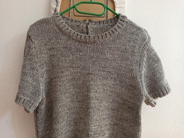 VINTAGE Sweter ozdobny zamek 36