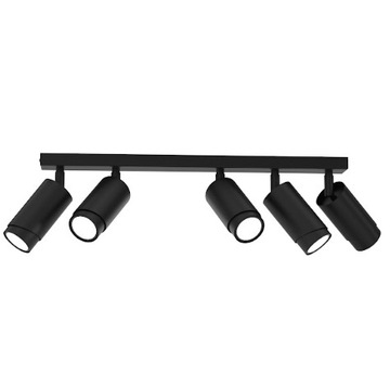 EWILIGHT Lampa sufitowa regulowana listwa tuba eye 5xGU10 czarny