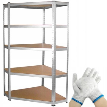 REGAŁ METALOWY MAGAZYNOWY NAROŻNY 180x90x40 875kg