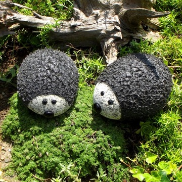 Ежа в саду с гранитными мягкими силиконовыми шипами