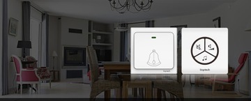 БЕСПРОВОДНОЙ НАРУЖНЫЙ ДВЕРНОЙ ЗВОНОК БЕЗ АККУМУЛЯТОРА LINBELL G1 ВОДОНЕПРОНИЦАЕМЫЙ IPX7