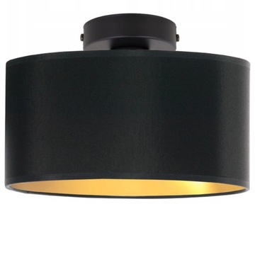LAMPA PLAFON SUFITOWA ABAŻUR WALEC ZWIS 30CM GOLD ZŁOTY E27 LED