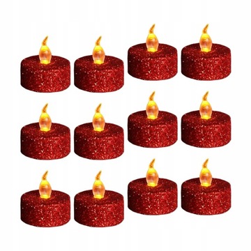 12x Świece Tea Light na Baterie Ciepły Biały