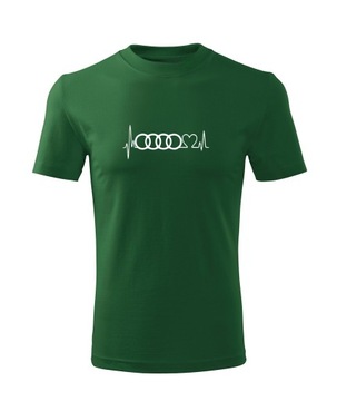 Koszulka T-shirt męska M86 AUDI A6 A8 zielona rozm 3XL