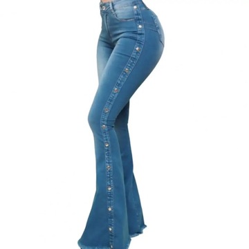 Stylish Flare Jeans Control Tummy Skin-Touch Skin