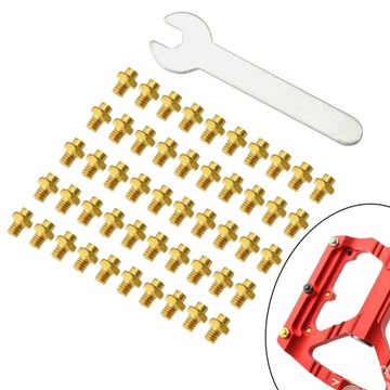 50 винтов для велосипедных педалей, противоскользящие винты из нержавеющей стали с гаечными ключами