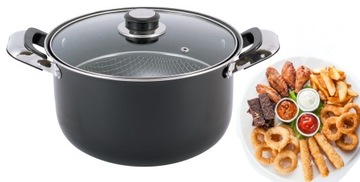 Кастрюля для жарки картофеля фри 4,0л с крышкой и ситечком