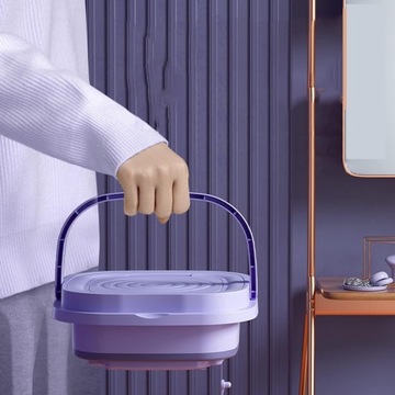 ПОРТАТИВНАЯ МИНИ-СКЛАДНАЯ ДВИГАТЕЛЬНАЯ СТИРАЛЬНАЯ МАШИНА 8 Л ДЛЯ БЕЛЬЯ И НОСКОВ