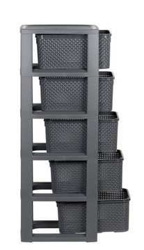 КНИЖНЫЙ ШКАФ, СУНДУК, ПОЛКА ШКАФА С 5 КОРЗИНАМИ, РОТАНД БРАНК