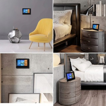 БЕСПРОВОДНАЯ ПОГОДНАЯ СТАНЦИЯ ПОГОДА Гигрометр Термометр Датчик Часы Дата