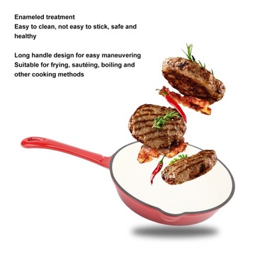 Эмалированная сковорода Чугунная сковорода с антипригарным покрытием Кухонная сковорода-гриль F0