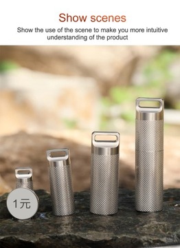 Водонепроницаемый контейнер для хранения, бутылка, уличный инструмент, EDC, титановый сплав