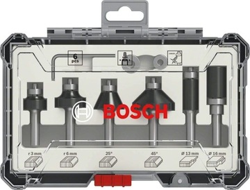 BOSCH 2607017469 ZESTAW FREZY 6 SZT DO DREWNA 8MM