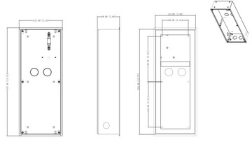 МЕТАЛЛИЧЕСКИЙ КОРОБОК ДЛЯ УСТАНОВКИ DAHUA VTM128 ВСТРАИВАННОГО МОНТАЖА