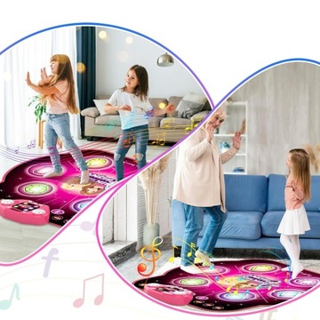 МУЗЫКАЛЬНЫЙ ТАНЦЕВАЛЬНЫЙ ИНТЕРАКТИВНЫЙ КОВРИК ЗВУКОВАЯ СВЕТОВАЯ ИГРУШКА ДЛЯ ДЕТЕЙ