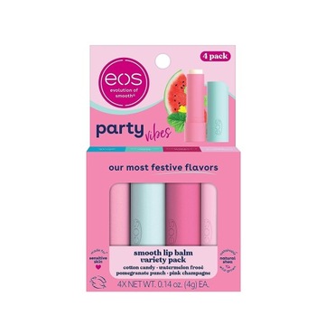 Eos party vibes - balsamy do ust o 4 smaki