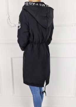 #ZNAKOMITA KURTKA - PARKA z KAPTUREM KOLORY Black#