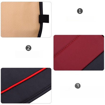 PODUSZKA NA SIEDZISKO SAMOCHODOWE ODPORNA NA ZARYSOWANIA CZARNO-CZERWONA MATOWA