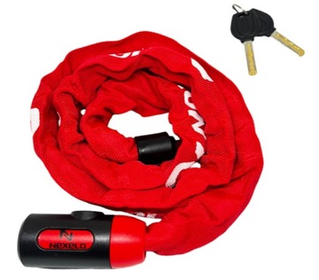 ВЕЛОСИПЕДНЫЙ ЗАМОК ВЕЛОСИПЕДНЫЙ ЗАМОК 6х120 СМ ЦЕПЬ БЕЗОПАСНОСТИ С КЛЮЧОМ
