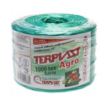 TERPLAST AGRO SZNUREK 1000 TEX ROLNICZY OGRÓD SZKLARNIA 250 M ZIELONY