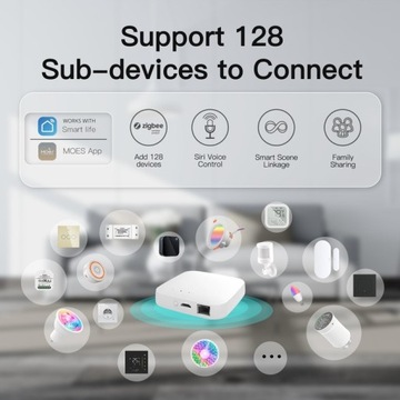 Центральный шлюз MOES Siri HomeKit RJ45 Zigbee 3.0