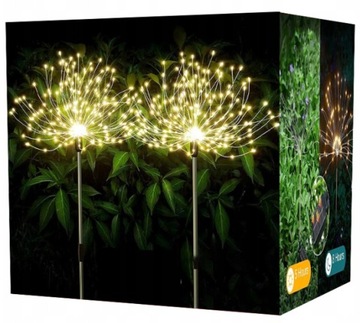 2X СОЛНЕЧНАЯ ЛАМПА ФЕЙЕРВЕРК Одуванчики УКРАШЕНИЕ 150LED
