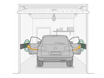 ЗАЩИТНЫЙ КОВРИК ДЛЯ СТЕНЫ ГАРАЖА БЕЗОПАСНОСТЬ ПАРКОВОЧНАЯ ДВЕРЬ
