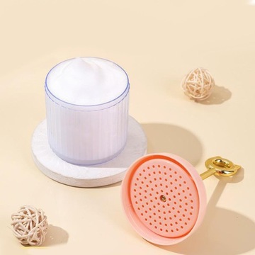 2xручная пузырьковая чашка для мытья лица, портативная прозрачная чашка