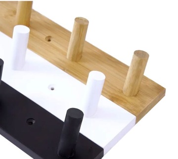 Настенная вешалка деревянная одежда натуральная ключ