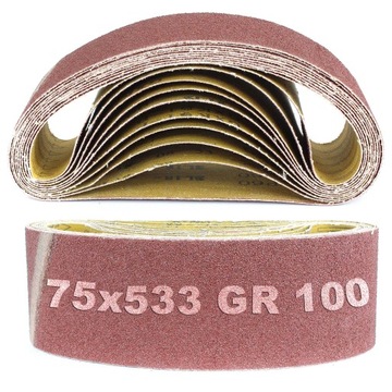 TAŚMA PASY BEZKOŃCOWE 75x533 PAPIERY ŚCIERNE P100