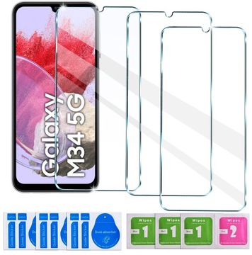 3x SZKŁO HARTOWANE do Samsung Galaxy M34 5G SZYBKA 9H | zestaw 3 sztuk