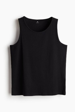 N5074 H&M TANK TOP KOSZULKA BEZ RĘKAWÓW REGULAR FIT MĘSKA CZARNA R.M