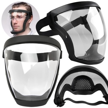 Przyłbica do koszenia maska ochronna przezroczysta osłona nagłówna na twarz