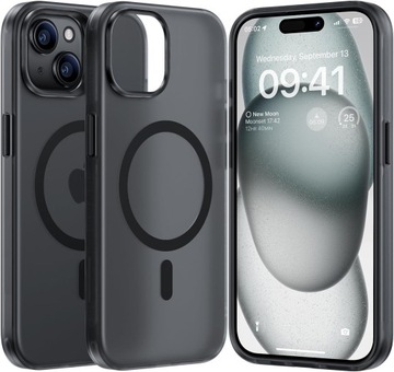 ETUI MAGNETYCZNE DO MAGSAFE DO IPHONE 13 / 14 MATOWE +SZKŁO
