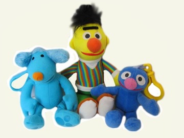 ERNIE 3 MASKOTKI PLUSZ seria ELMO ULICA SEZAMKOWA
