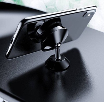 Алюминиевый магнитный держатель для телефона, черный.