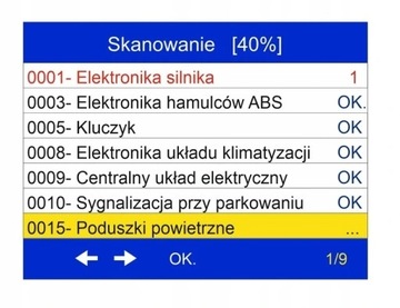 Интерфейс диагностического тестера AUTOPHIX VAG 9610