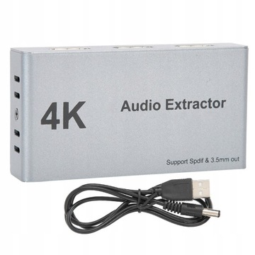 HDMI Audio Extractor Dystrybutor 2 w 1 wyjście 4k