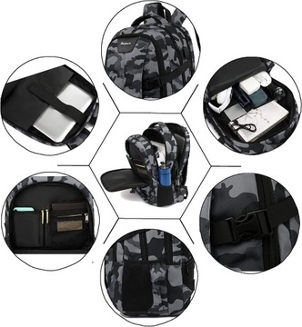 Рюкзак для ноутбука 17 ФУТОВ С USB-ПОРТОМ РЮКЗАК Moro Водонепроницаемый