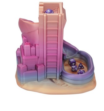 Бассейн с горкой и башней для игры в кости - Rainbow Candy Dice Tower