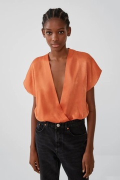 АТЛАСНОЕ БОДИ ZARA размер С