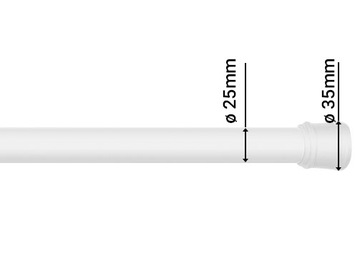 Расширитель ZOOM STRONG Карниз для душевой шторы без сверления 110-200см