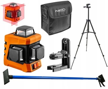 NEO LASER KRZYŻOWY 360°15m +TYCZKA STATYW POZIOMICA LASEROWA OBROTOWA
