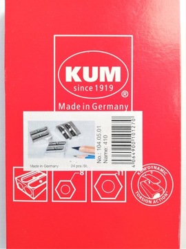 Металлическая точилка Kum, 2 отверстия, серебро х 4 шт.