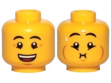 LEGO Głowa Główka 3626cpb2492 Męska Dwustronna