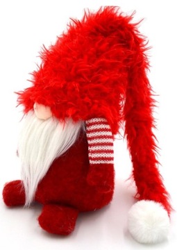 РОЖДЕСТВЕНСКИЙ ОРНАМЕНТ БОЛЬШОЙ СТОЯЩИЙ СЛОН-ГНОМ В МЕХОВОЙ ШАПКЕ 86СМ